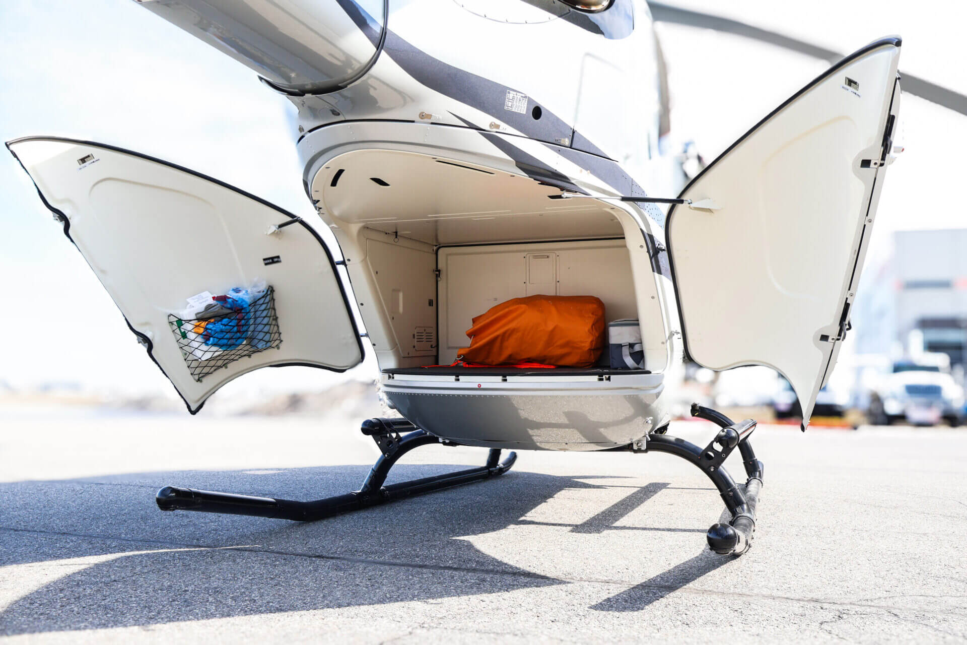 Helicopter charter mallorca Luggage Compartment Cargo Box